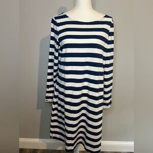 Hatley Navy and White Striped Long Sleeve Dress‎ Size XL